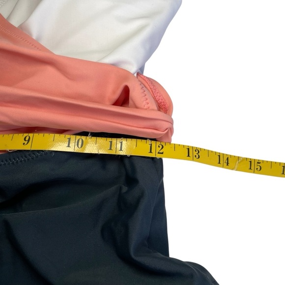 CUPSHE Women's Knotted Color Block One Piece Swimsuit Small White Peach Navy NWT - Picture 8 of 16